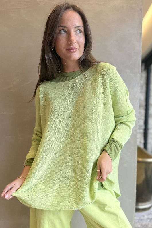 Conrad Slouch Cotton Knit Apple /30=